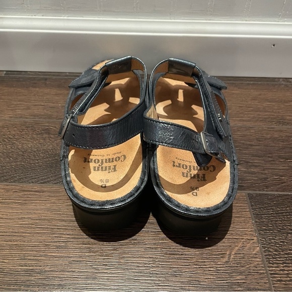 Finn Comfort Adana Pewter Corten Leather T Strap Sling Sandals UK 8.5D/US 11D - Picture 3 of 13